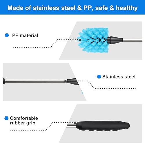 Miniatura 5 de Cepillo para botellas de agua, 15 pulgadas de largo, limpiador de cepillo para botellas, limpiador de botellas, cepillo de cocina adecuado para
