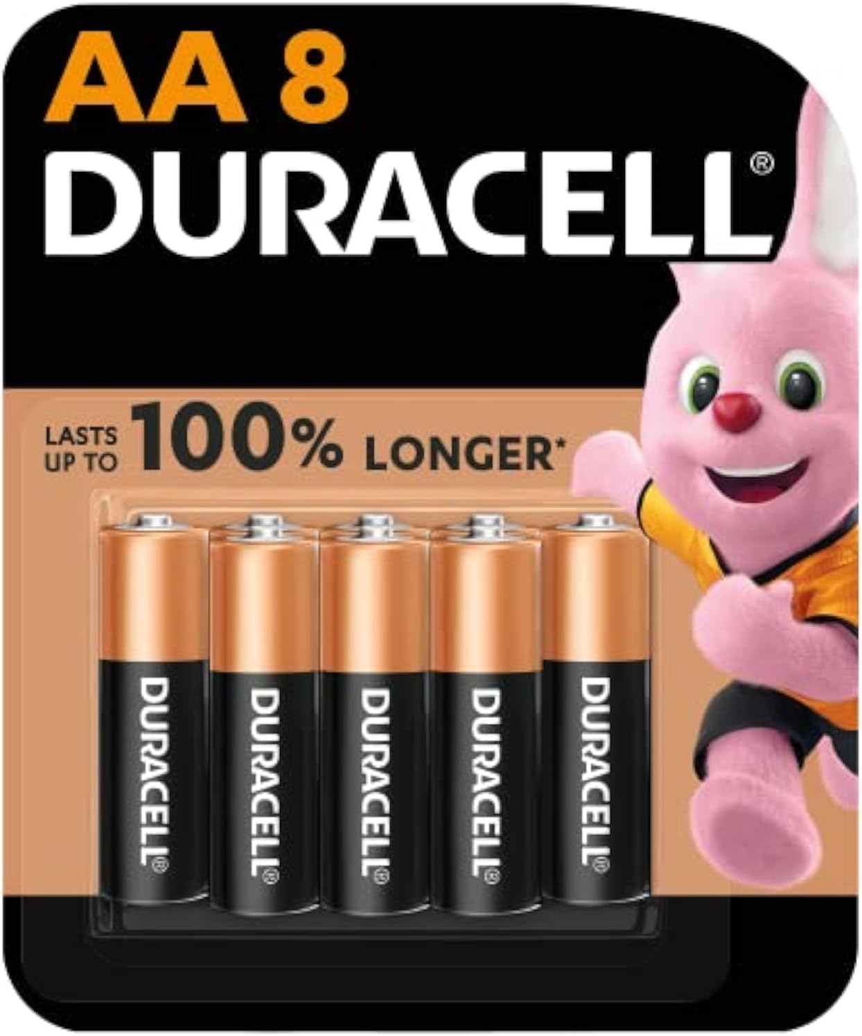 Duracell Duracell, Type AA Alkaline Batteries, Pack Of 8