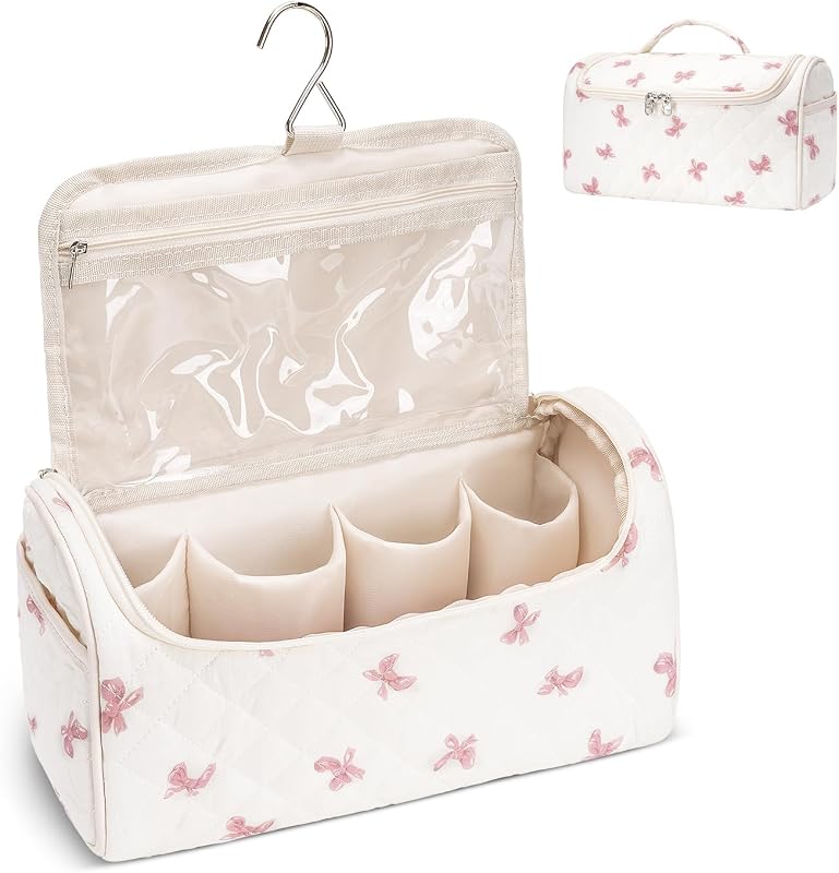 Necessaire acolchoada para ferramentas de cabelo idoltimes com gancho, estampa floral