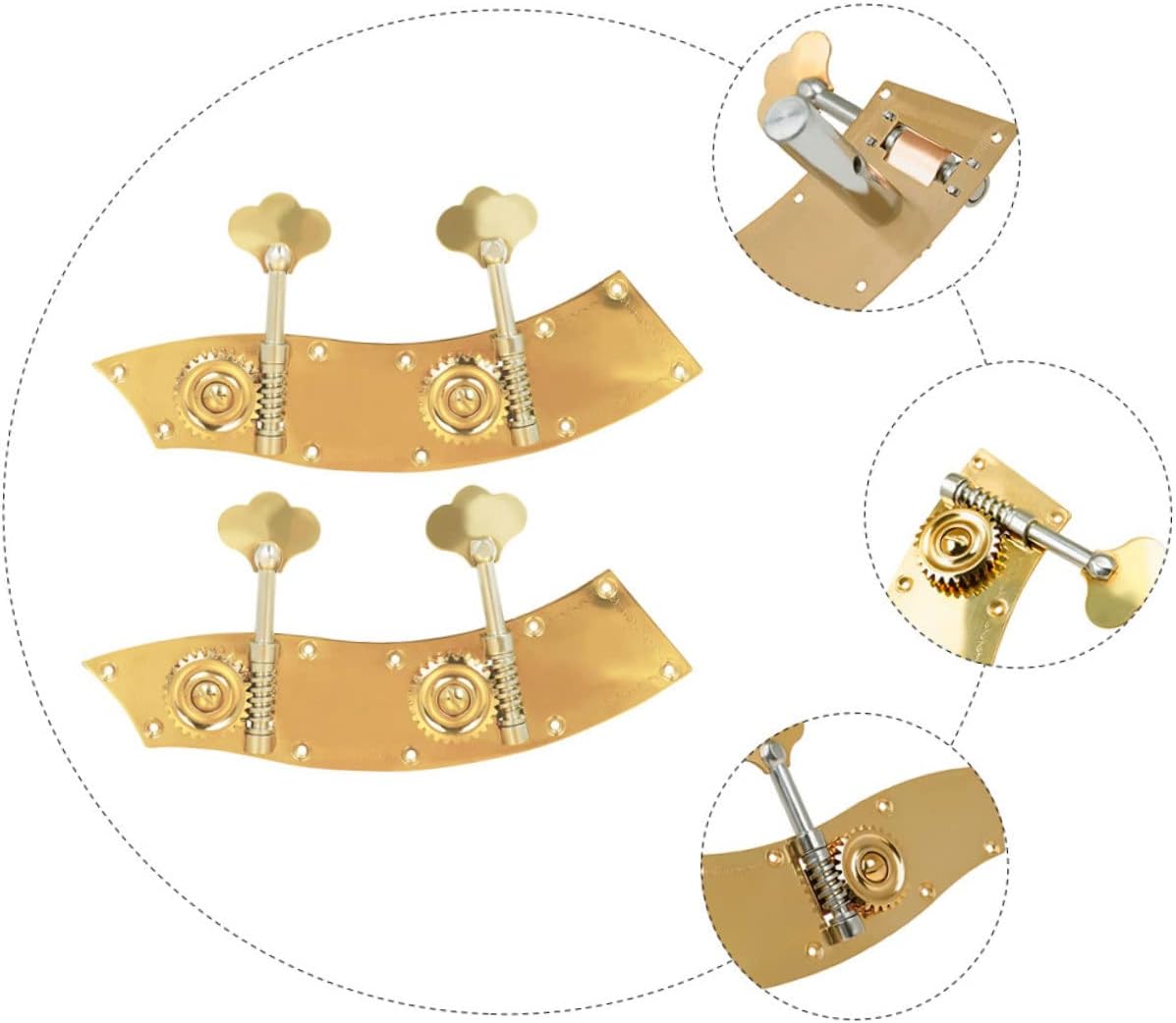 2pcs Double Bass Tuning Pegs Sturdy Tuning Pegs for Easy String Golden Replacement for Double Bass Accessories
