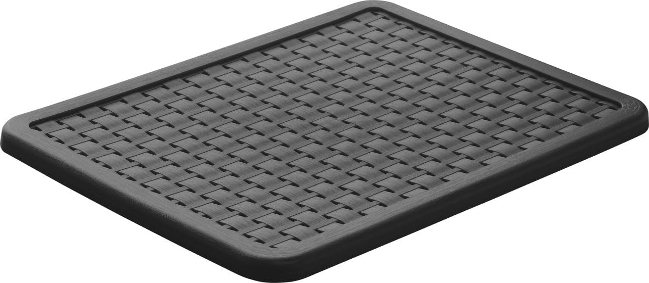 Rotho Country Lot De 3 Boîtes De Rangement Aspect Rotin - Plastique PP Sans BPA, Blanc, 11L (32,8 X 23,8 X 16 Cm)