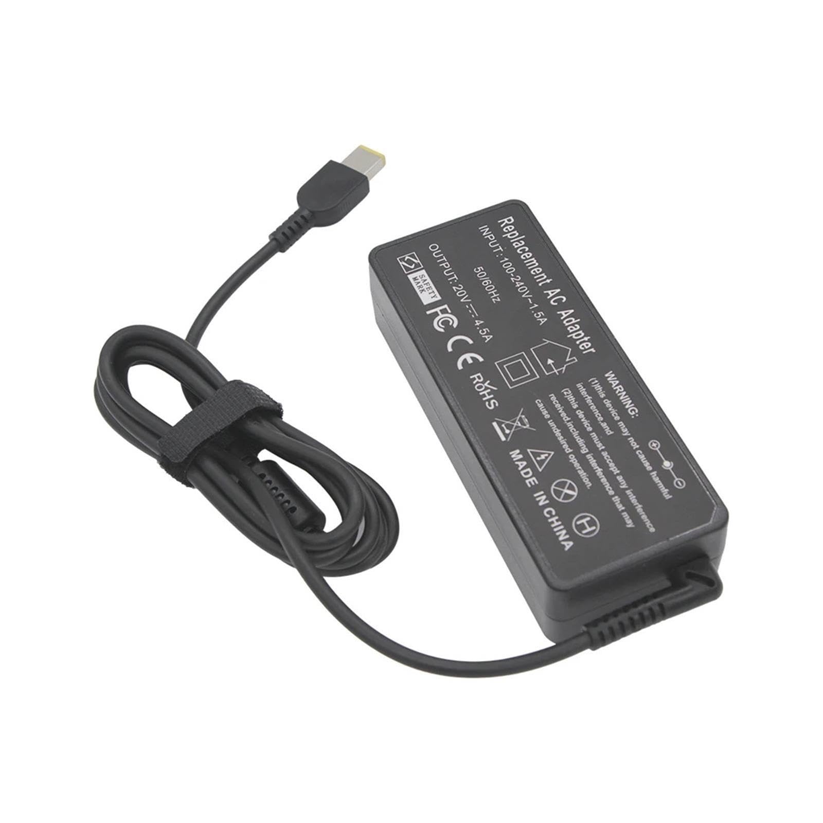 Cargador De Vuelta De OT-APB03 con Pin USB De 20V, 4,5a, 90W, Compatible con ThinkPad,Yoga X1 Ultrabook B40 G50 M4400 M4450 Z50 Z505 Essential G400s G405s(with EU Plug)