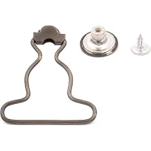 1.5" Inside Bottom Width Gun Color Dungaree Fastener Overall Clip Suspender Buckle with Screw Button