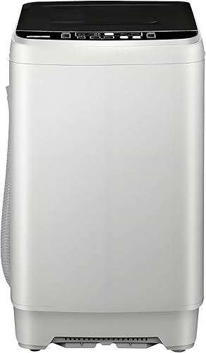 Miniatura 8 de Lavadora automática de 15.6 libras con 10 programas, pantalla LED, 8 niveles de agua, lavadora compacta de alta eficiencia para apartamentos, casas