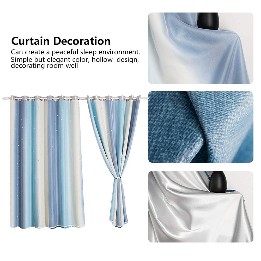 HERCHR Rainbow Curtains for Kids 3.2x6.4ft Stars - Image 2