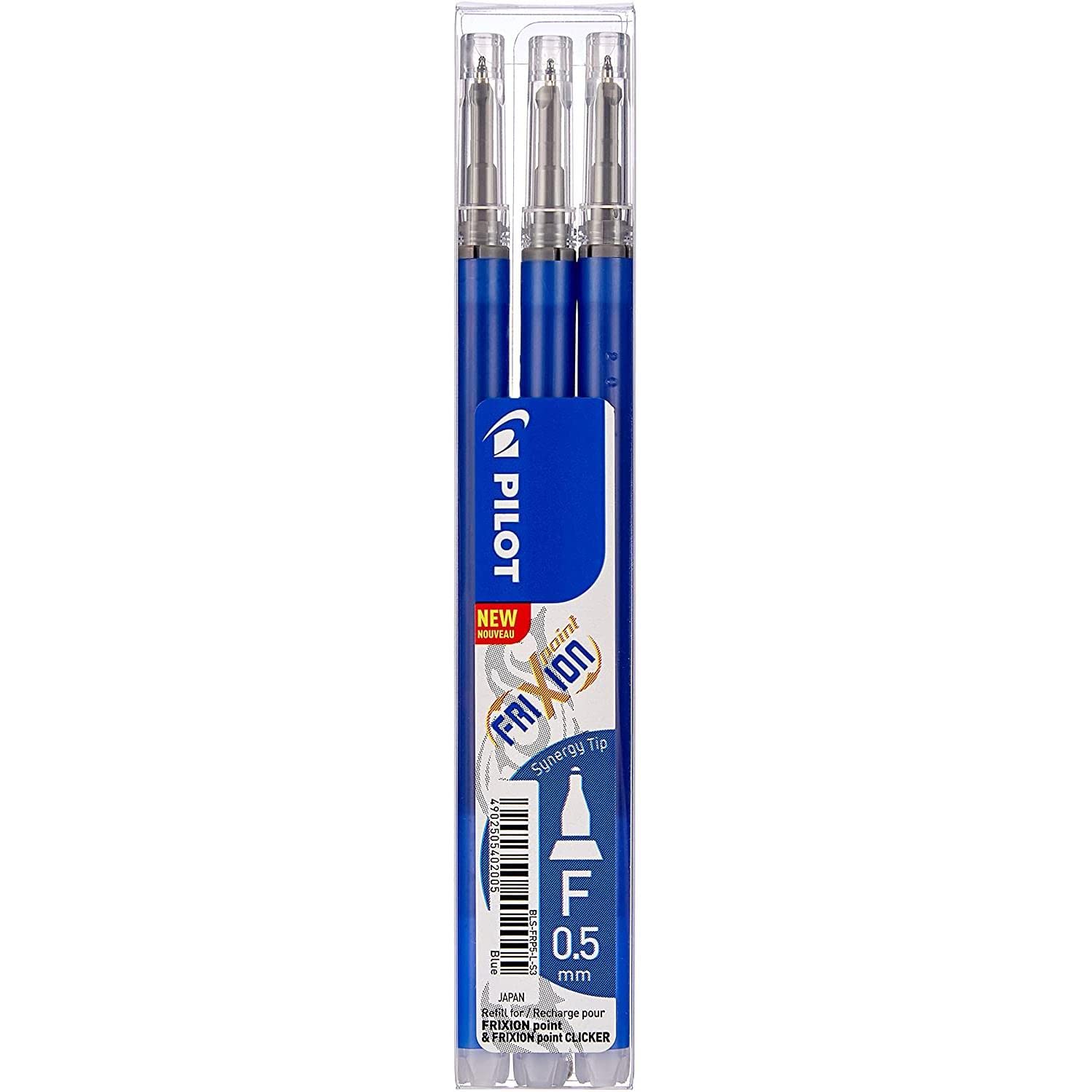 Pilot Refills for Frixion Point Rollerball 0.5 mm - Blue, Pack of 3