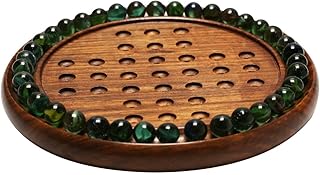 لعبة سوليتير خشبية مصنوعة يدويا من الرخام فريكشا كرافت - 33 كرة رخامية كبيرة - استراتيجية للبالغين والعائلة - هدايا العاب لوحية