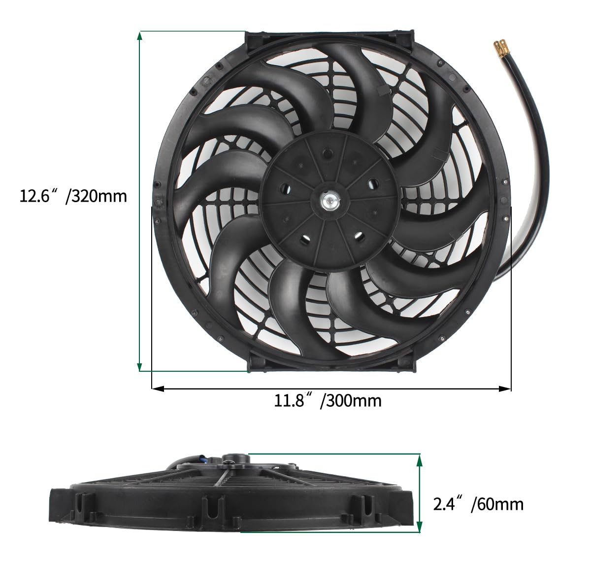 Snapklik.com : Universal Automotive Electric Radiator Fan Cooling Slim ...