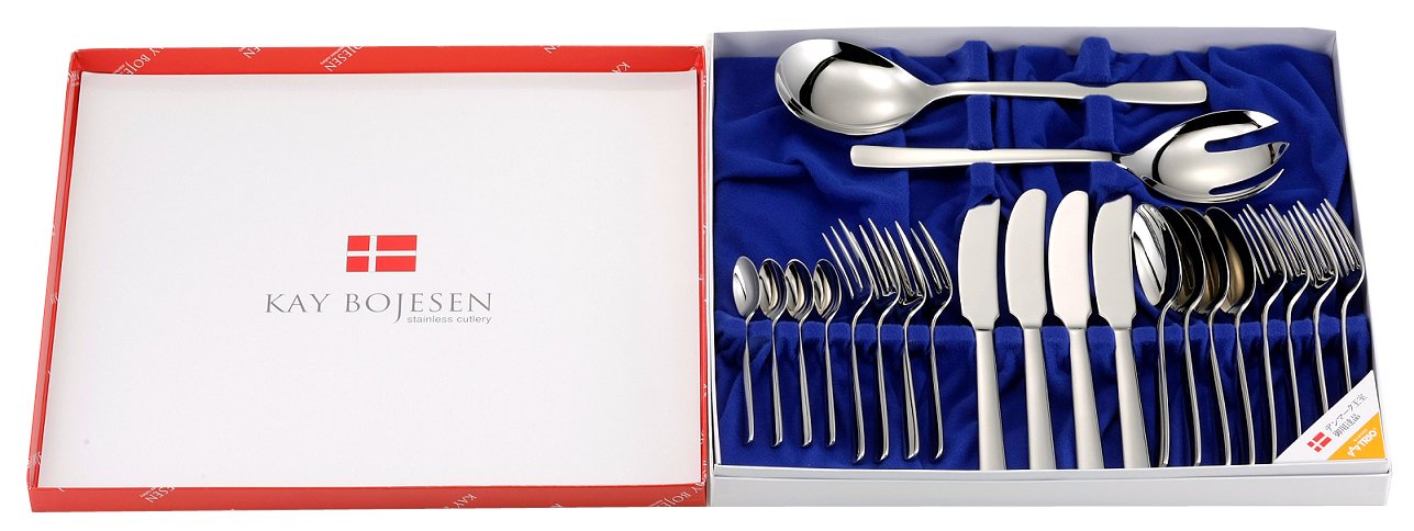 【新品】Kay Bojesen カトラリーセット Grand Prix ミラー 北欧 カイボイスン カトラリー Grand Prix ディナー22PCセット ミラー