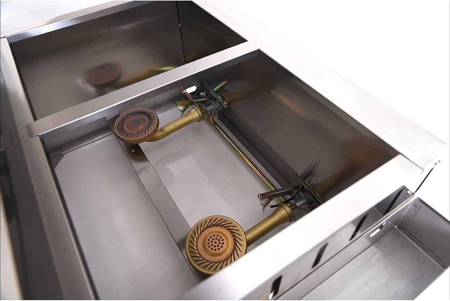 Friggitrice a gas commerciale con 2 cesti – 10 l x 2 grande capacità, controllo preciso della temperatura per patatine fritte, pesce e altro ancora in qualità ristorante