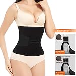 Trendyline Postpartum Belly Wrap, C Section Recovery Belly Band Postpartum Abdominal Binder Waist Trainer, Adjustable Postnatal Body Shaper Shapewear Girdle Support, Large, Black