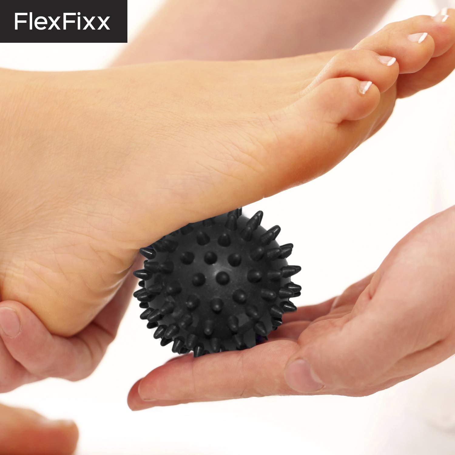 Foot Massage Ball Roller Set - Plantar Fasciitis Massage Ball | 3 Piece Fascia Massage Ball Set | Spiky Massage Ball Plus Lacrosse Ball Massage | Ultimate Self Massage & Foot Massage Therapy Kit