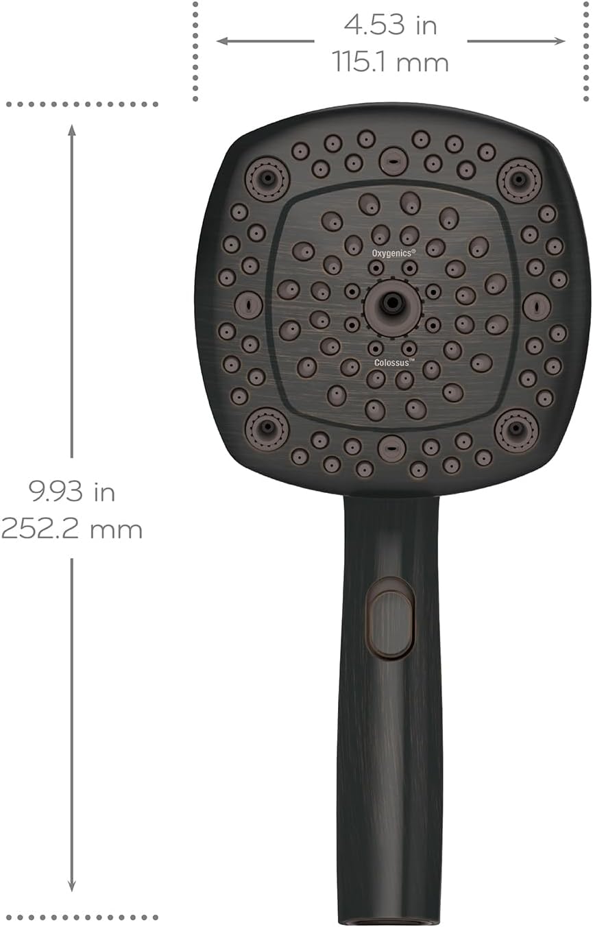 Oxygenics EasyConnect w/Colossus 8-Setting Oil Rubbed Bronze Handheld Shower Head