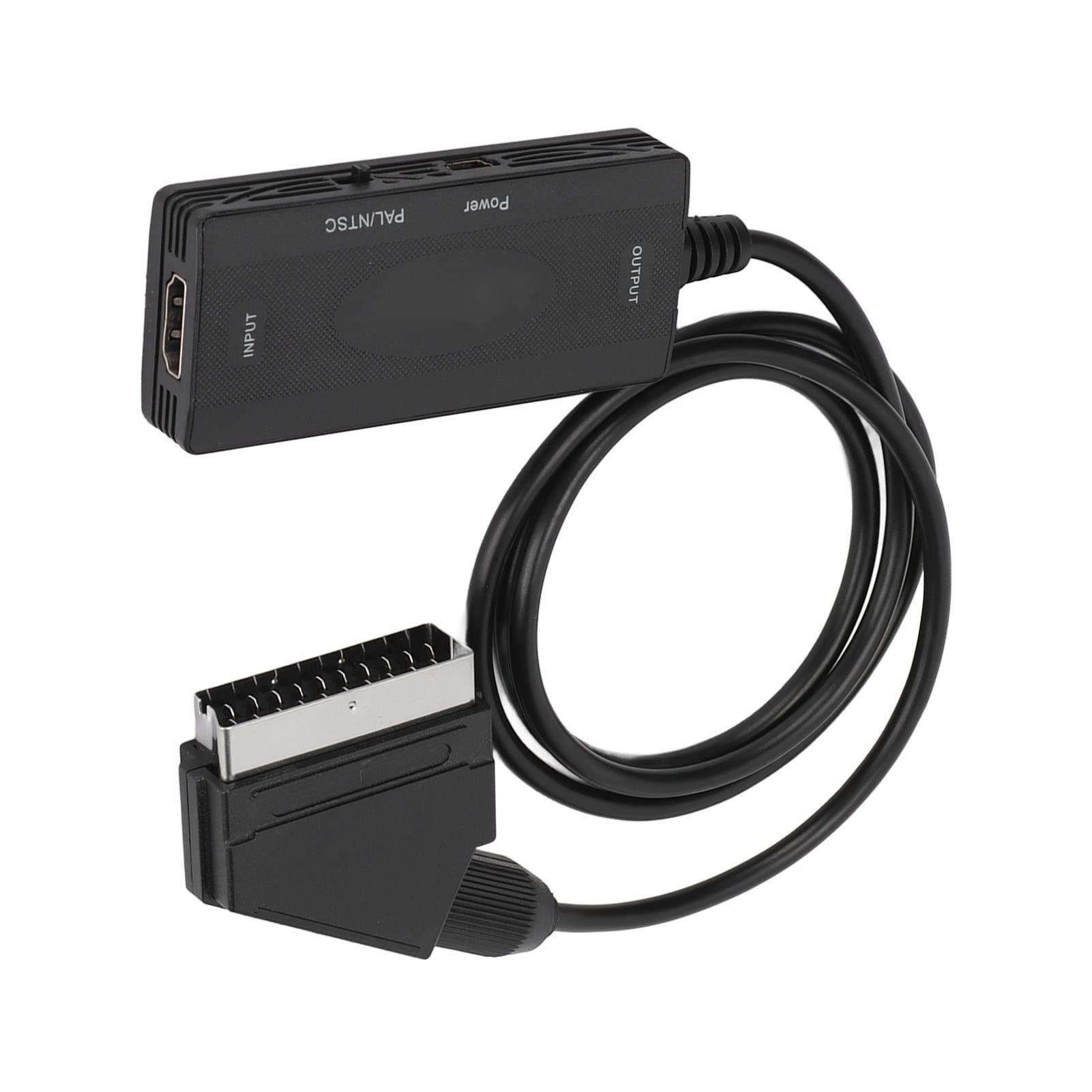 Convertitore da HDMI a SCART 1080P, Adattatore da HDMI1.3 a SCART 1080P, Adattatore Audio Video, Supporto Uscita NTSC/Pal per Proiettore Monitor HDTV, Lettore Dvd