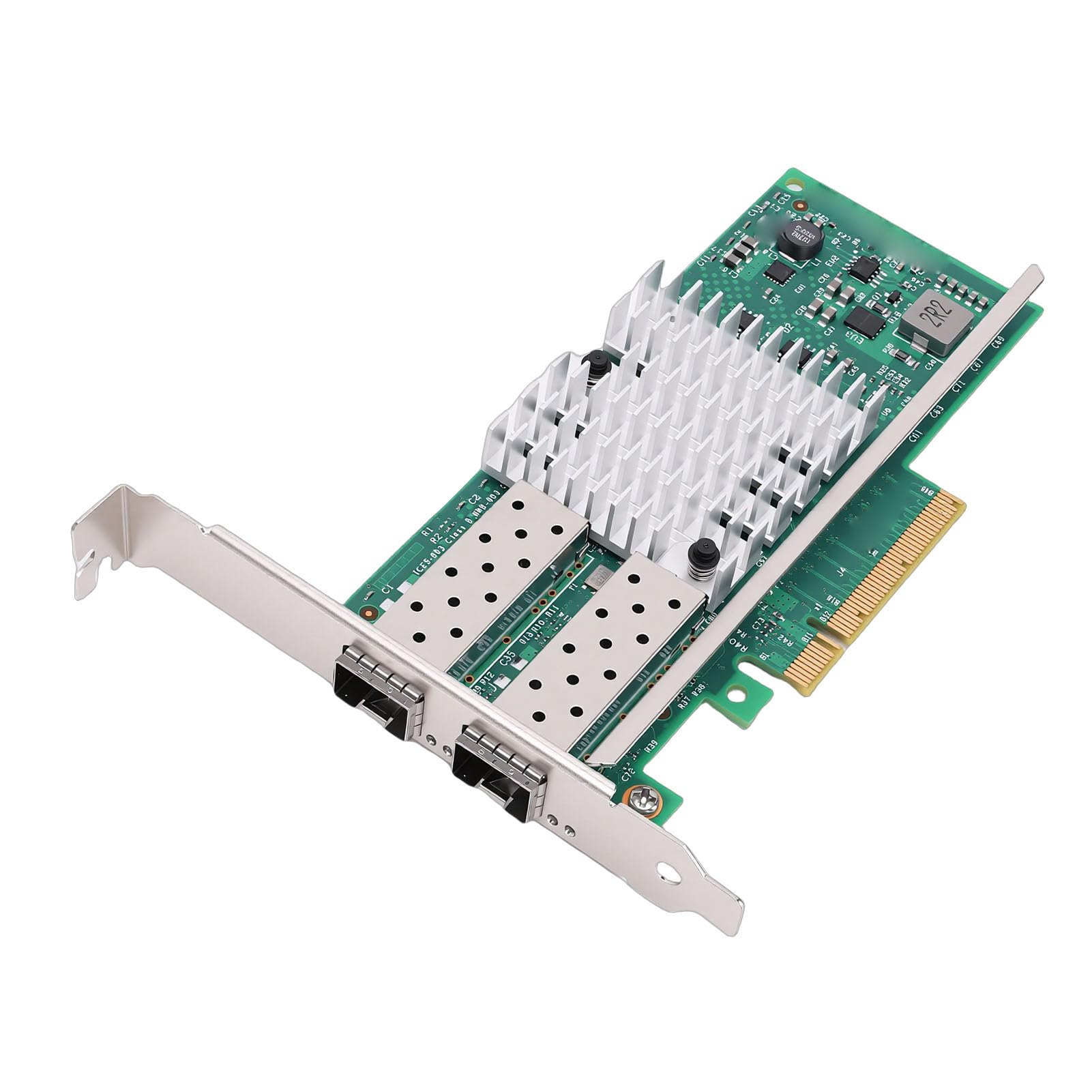 Jectse Scheda di Rete in Fibra Ottica PCIe X8 da 10 GB, Adattatore Ethernet a Doppia Porta SFP+ con Supporto Chip 82599, per Sistemi Server Wins VMware