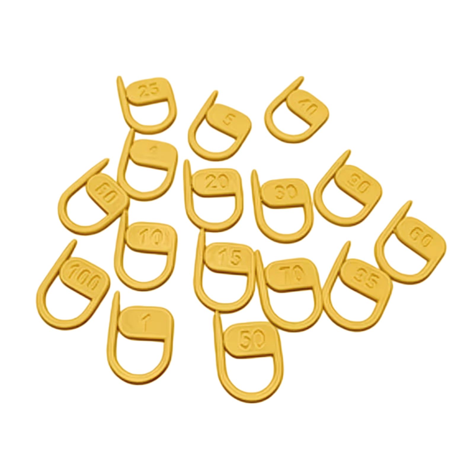 Kaeltsyn 16Pcs Numbered Stitching Markers Clip Stitching for Crochet Knitting and Dressmaking Garment Making Crochet