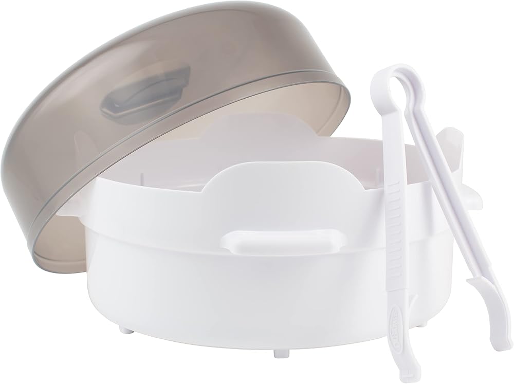 Dr. Brown's Microwave Steam - for Baby Bottles, Nipples, Bottle Parts, Pacifiers, Teethers and Breast Pump Parts
