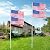 AMOSSO Extra Thick 25FT Sectional Flag Pole, Heavy Duty Aluminum Outdoor in Ground American Flagpole Kit with Golden Ball & 3x5 Polyester US Flag for Yard, Residential or Commercial, Silver