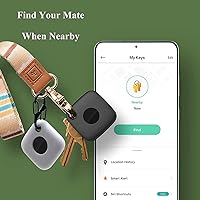 Vista 4 de 4 fundas para Tile Mate Tracker 2024/Tile Mate Tracker 2022, funda protectora de silicona suave que absorbe los golpes con accesorios de mosquetón