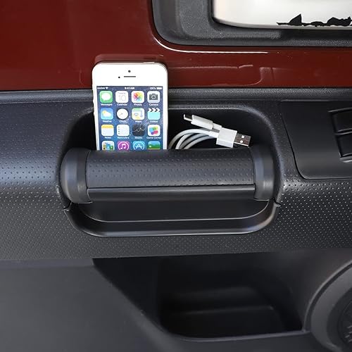 Miniatura 3 de LLKUANG Caja de almacenamiento para manija de puerta de automóvil Toyota FJ Cruiser 2007-2021, organizador multifunción ABS, kit de panel -2 unidades