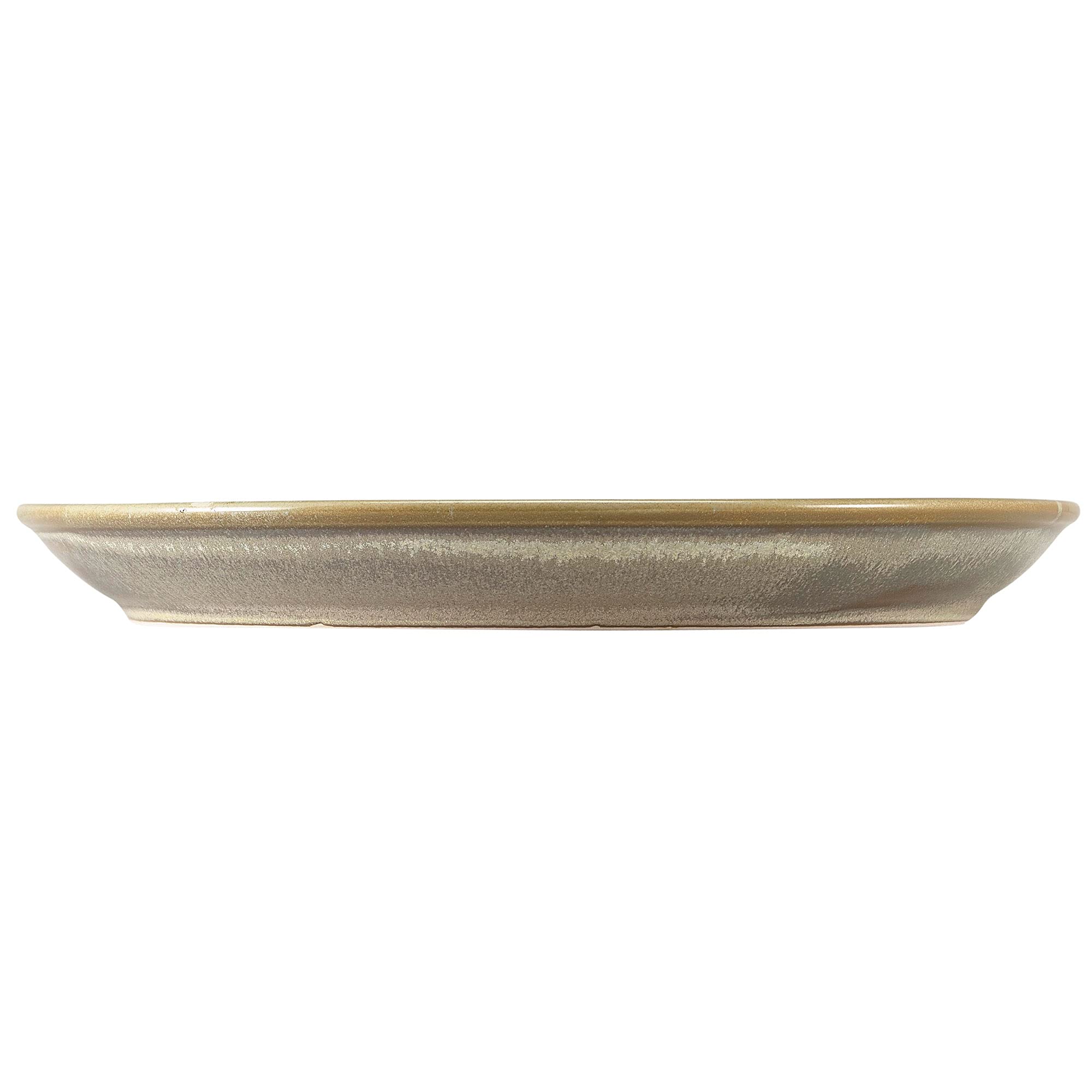 Terra - Juego de 6 platos (porcelana), color gris mate, 10,8 pulgadas