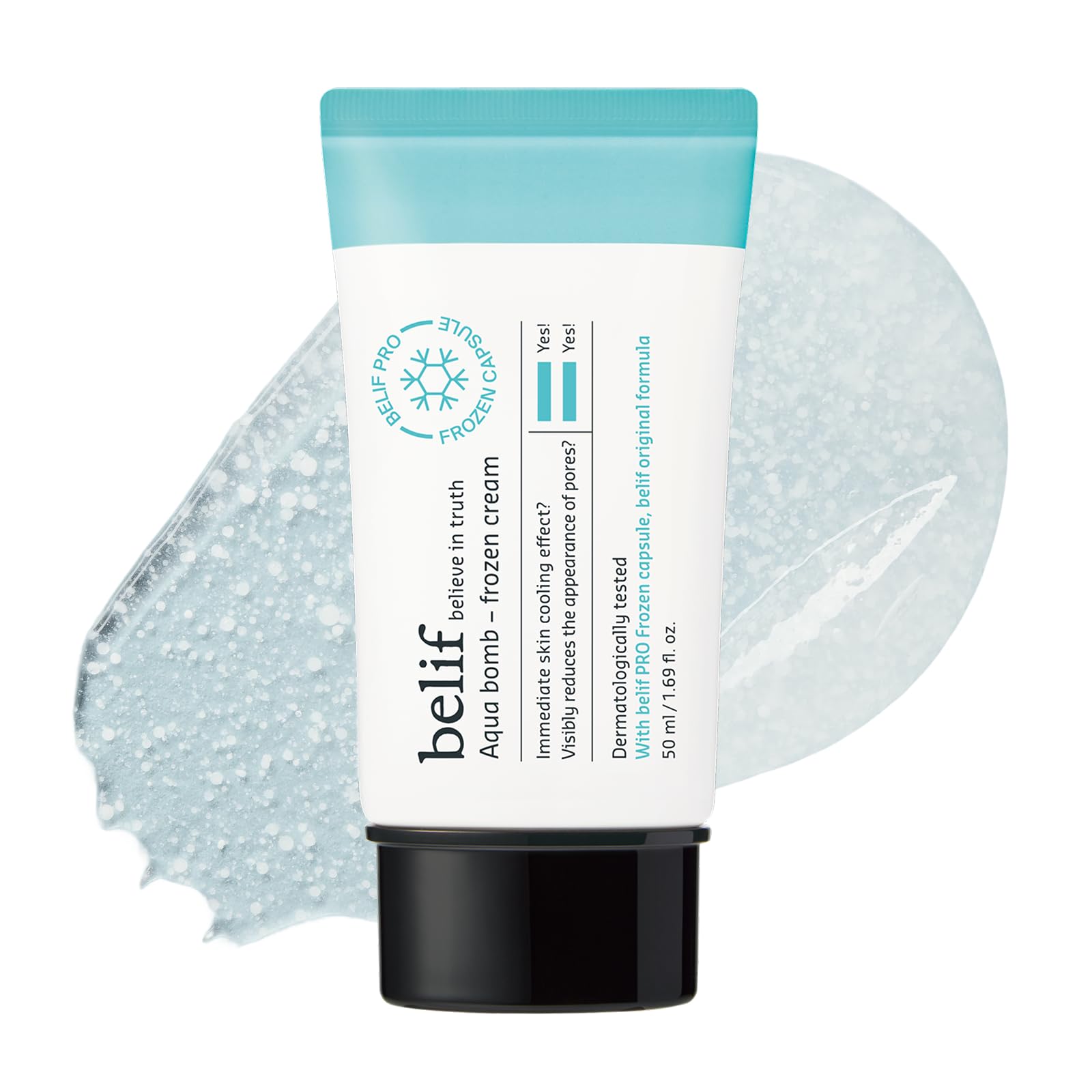 belif Aqua Bomb Frozen Gel Cream - Panthenol & Niacinamide - Daily Refreshing Hydrating Moisturizer, Lightweight, Korean Skincare, 1.69 fl oz (1.69 Fl Oz, Citru