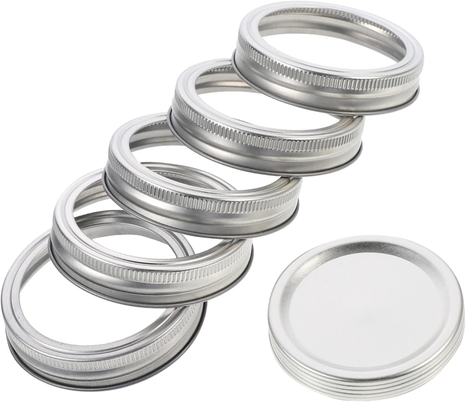 50sets Tinplate Round Cup Lid Mouth Canning Lids Jar for Wide Mouth Jars