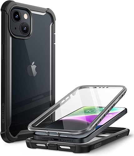 i-Blason Ares - Funda diseñada para iPhone 14 Plus de 6.7 pulgadas (versión 2022), funda transparente resistente de doble capa con protector de