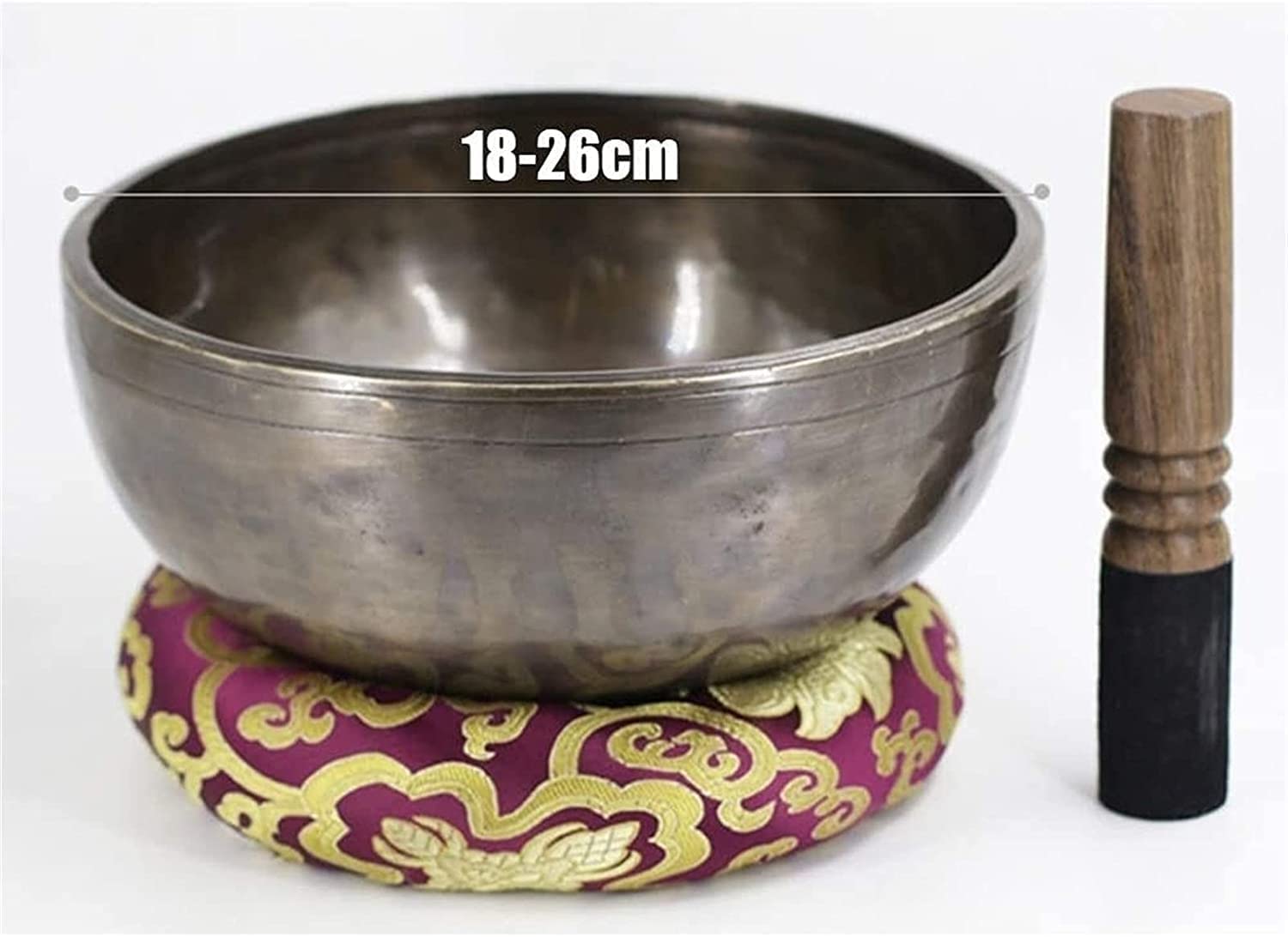 Set di campane tibetane, autentiche campane tibetane per la meditazione, realizzate a mano in Nepal con cuscino percussore, facili da suonare per la guarigione, la meditazione, la consapevolezza e il