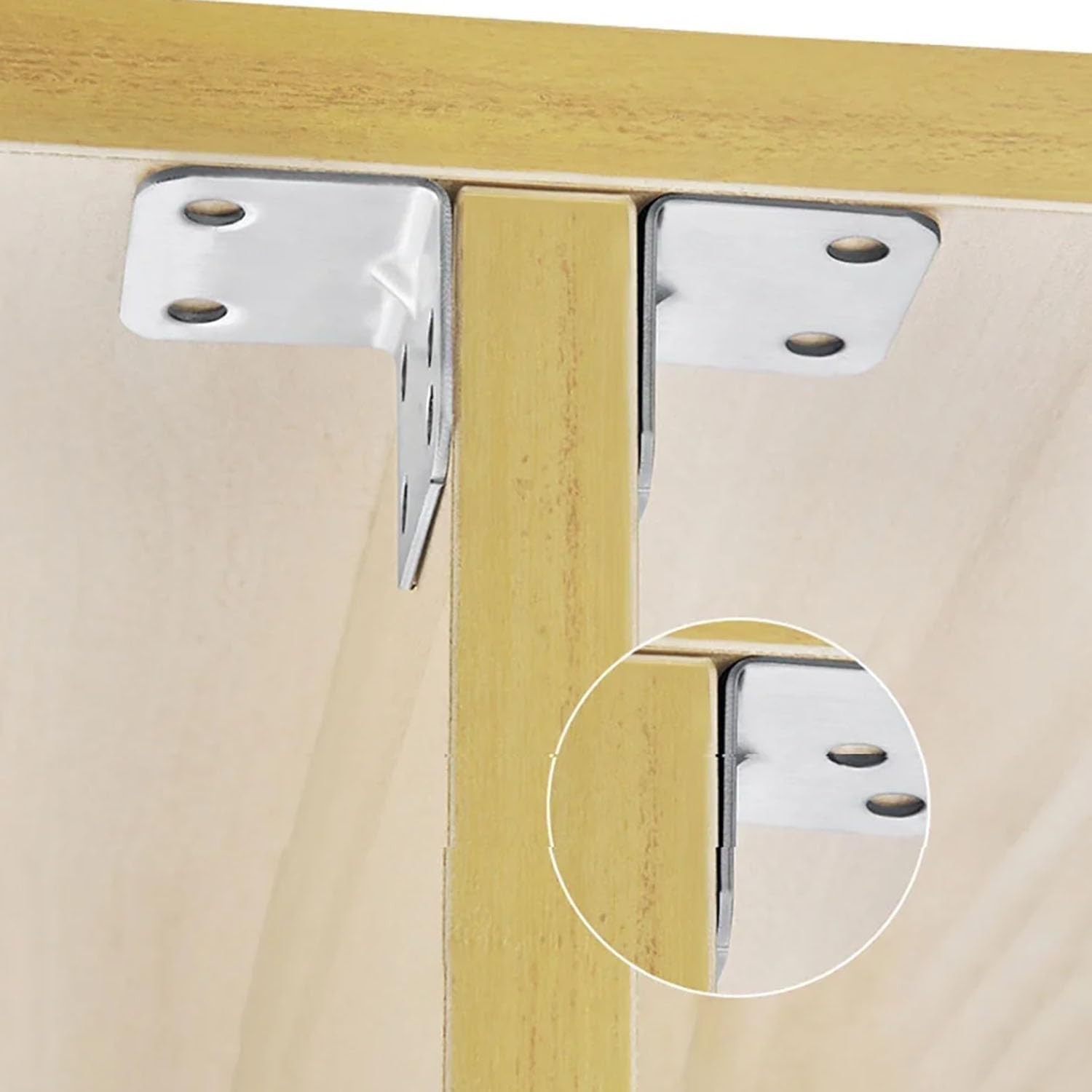 L Shape Bracket Corner Brace 90 Degree Bracket Angle Bracket Heavy Duty l Brackets Wood Brackets Bed Frame Bracket with Screws 10PCS