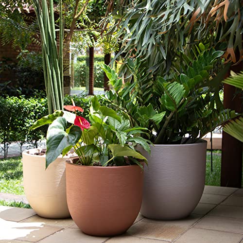 Vaso Tramontina Laos em Polietileno Bege 54 cm