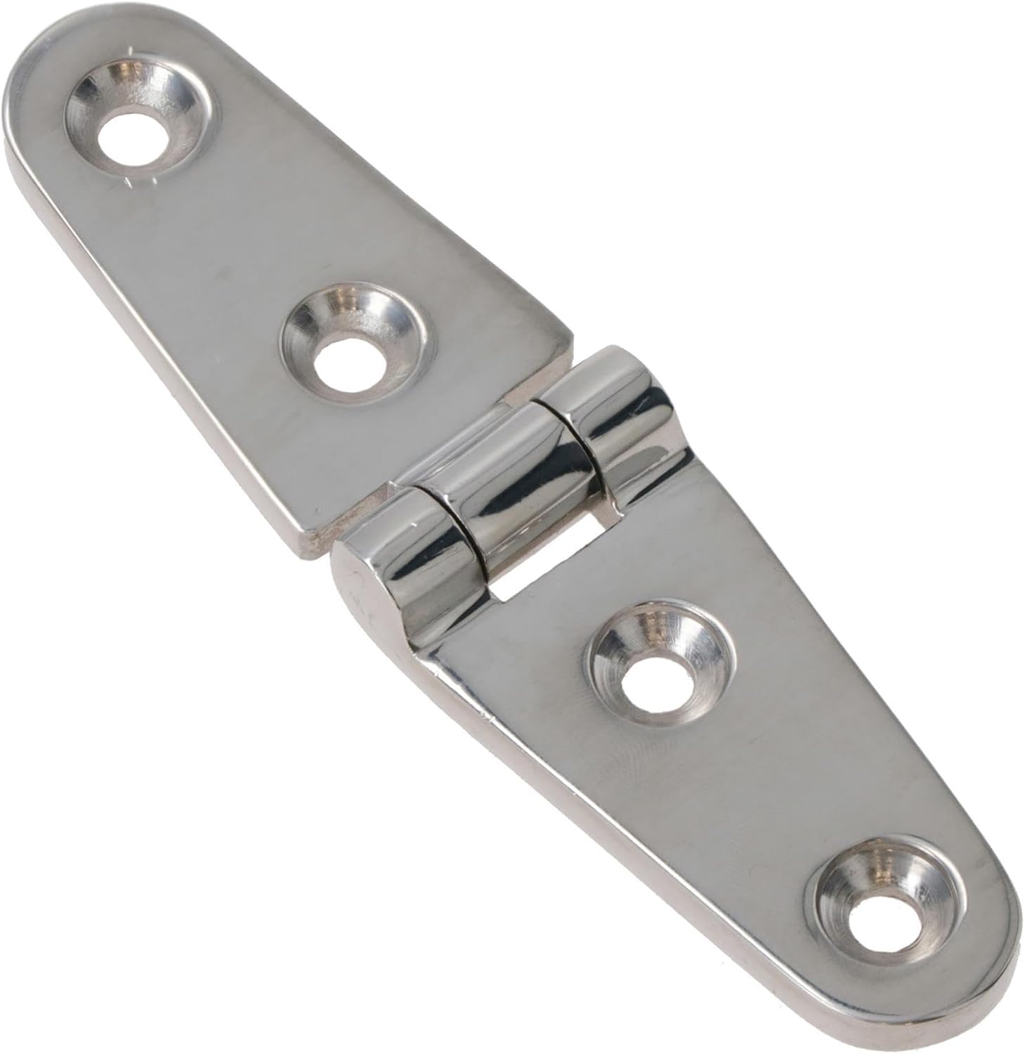 Polished Door Strap Hinge Stainless Steel 27mm x 103mm 316 Marine Cabin