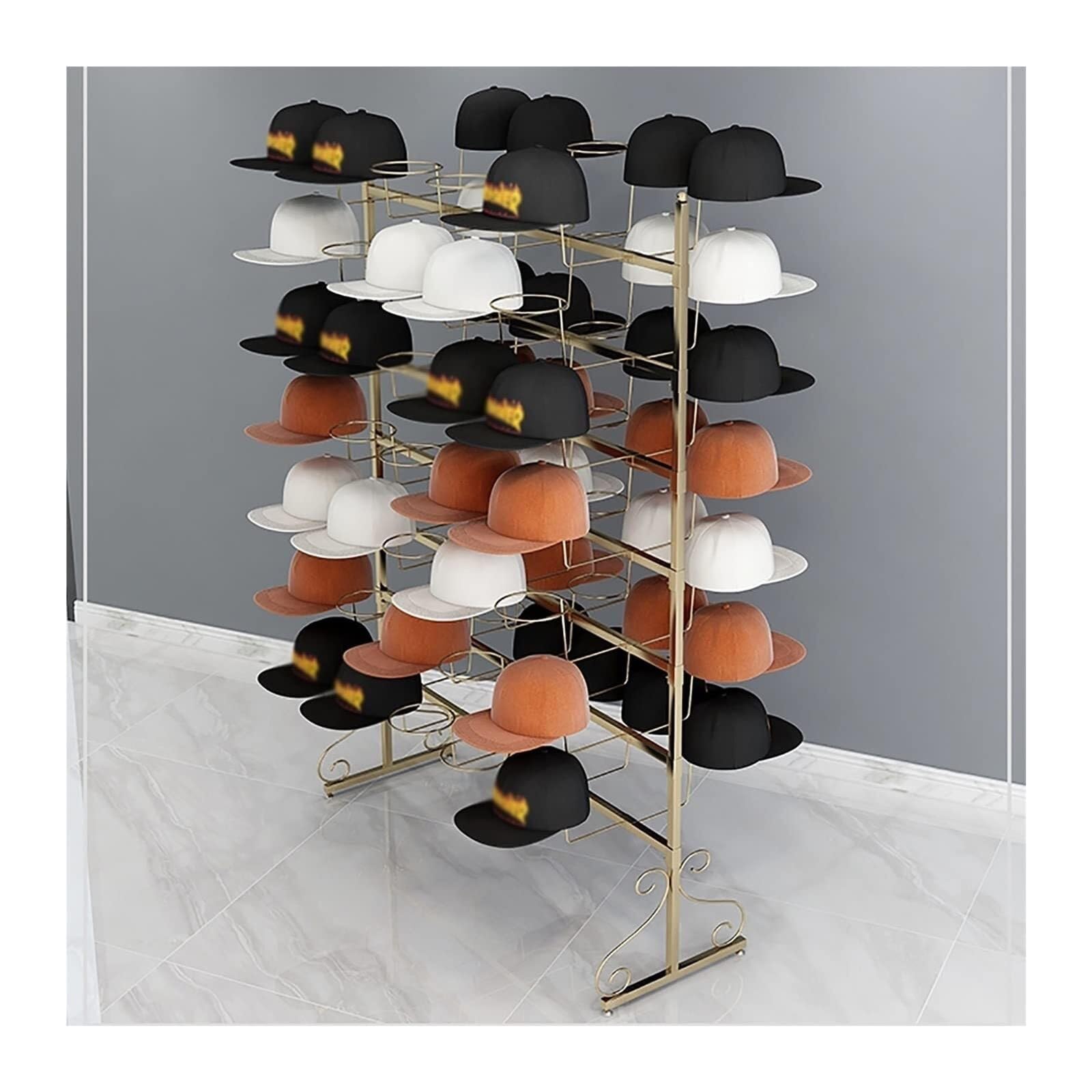 Support pour la vente au détail de chapeaux de baseball et cowboy multicouche