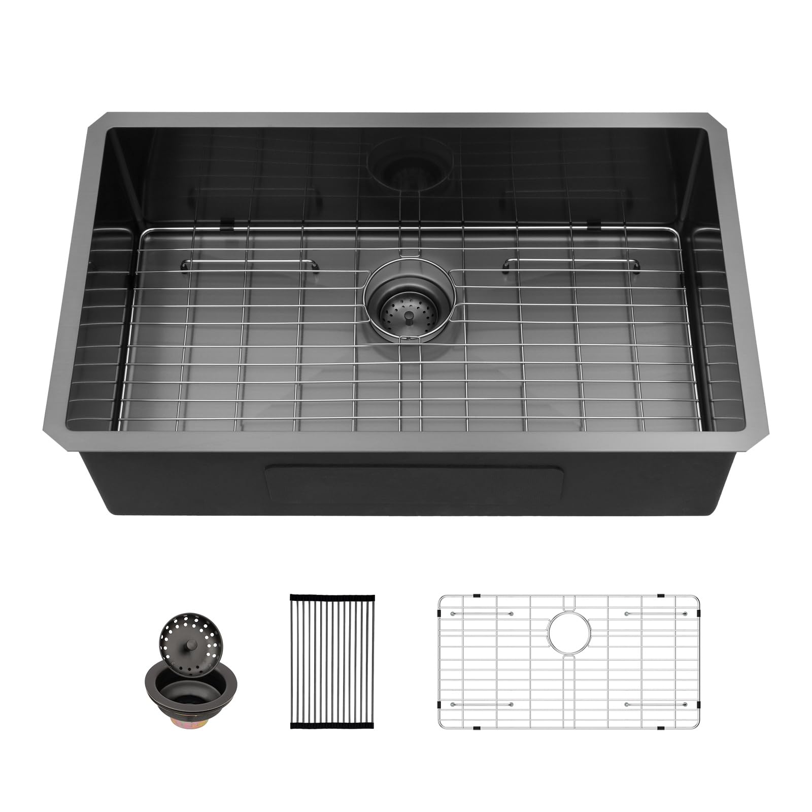 Sarlai Gunmetal Black Undermount Sink