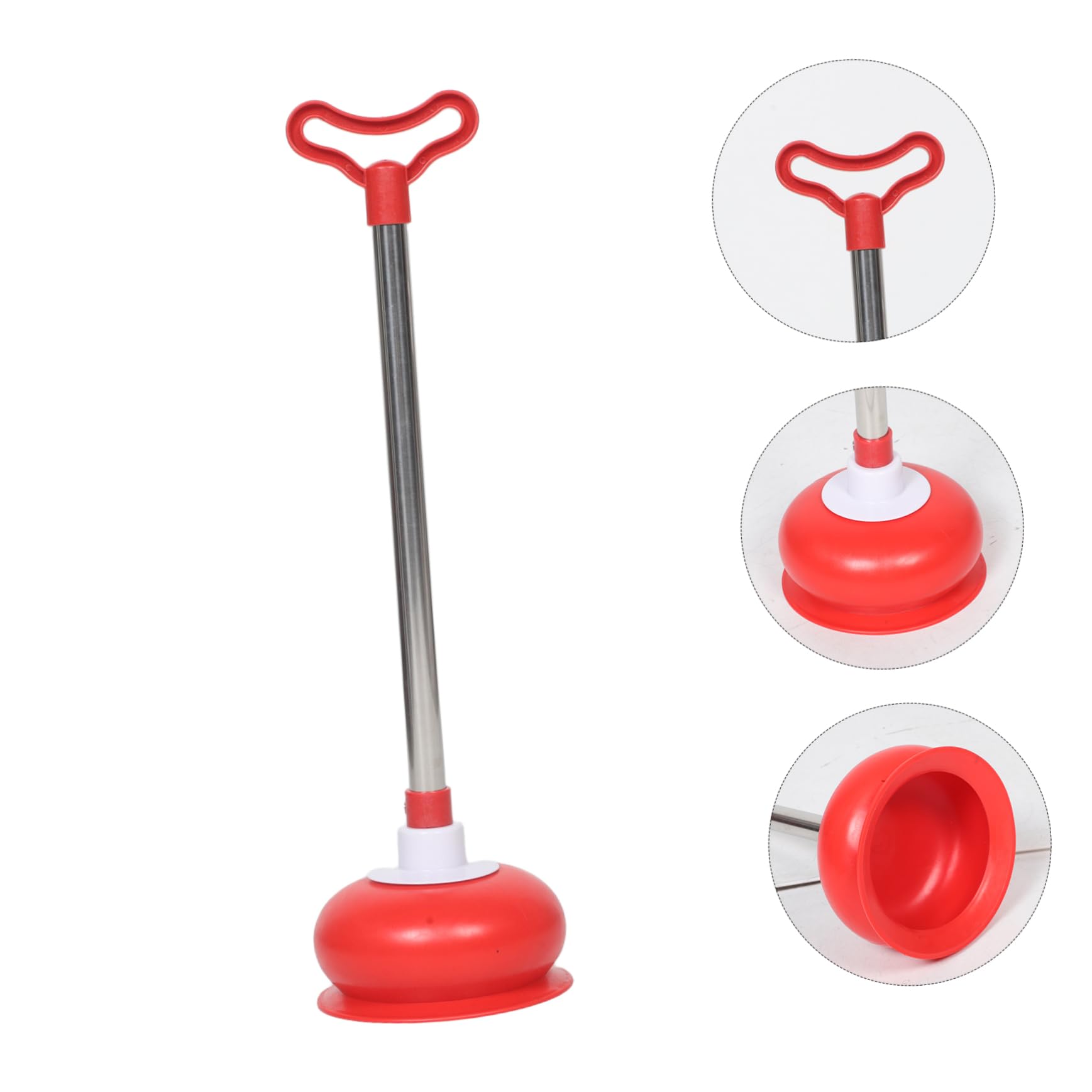 Healeved Ventosa Stura WC con Manico in Acciaio Inox, PVC, Rapida | Casa e Luoghi Pubblici, Compatto e Salvaspazio, Uso Ampio, Accessorio Bagno Colore Casuale