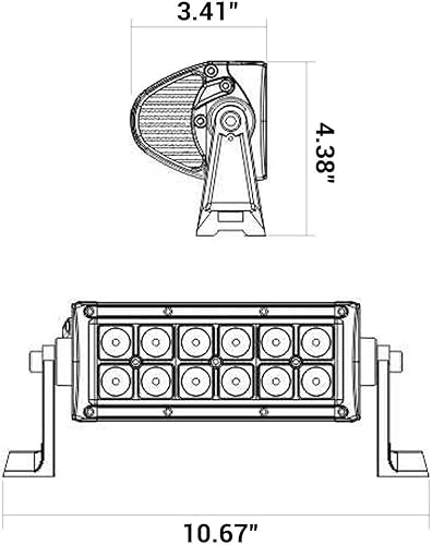 Miniatura 9 de SuperATV Barra de luz combinada LED UTV de 6 pulgadas, kit de soporte de montaje en jaula de 1.75 pulgadas, incluye interruptor basculante y arnés