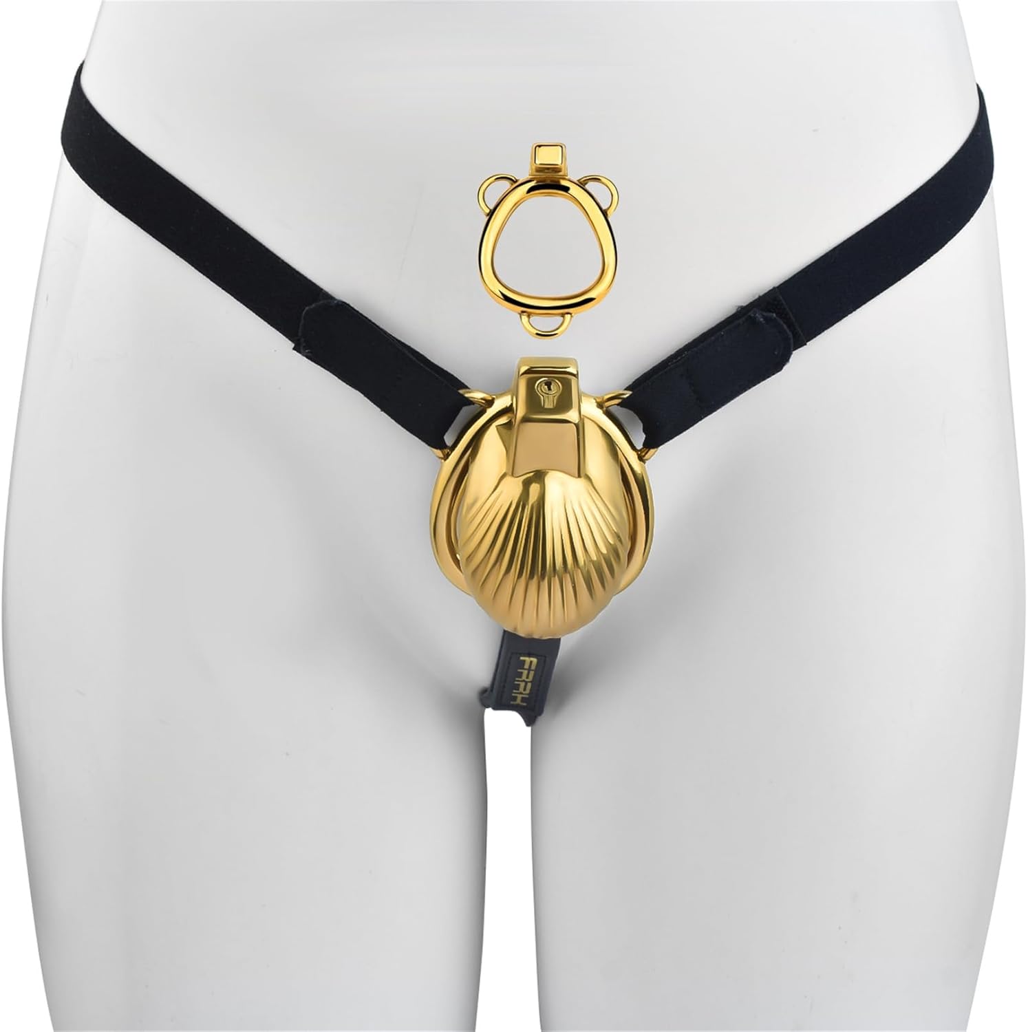 Strap On Cock Cage Male Chastity Belt Device - Stainless Steel Chastity Device Small Penis Cage Adult Men Sex Toy, BDSM Bondage Penis Lock with Harness (1.93IN Ring)