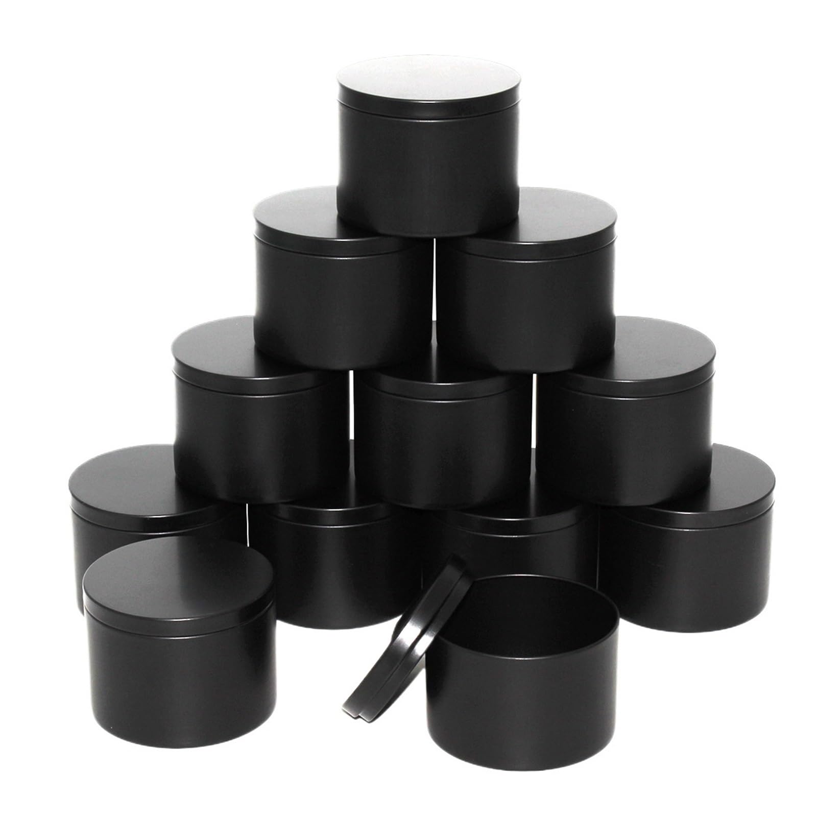 Candle Tins, Candle Jars Candle Tins 12pcs 8oz Containers For Making Candles Bulk Jars DIY Multicolor(12pcs-8oz-black)