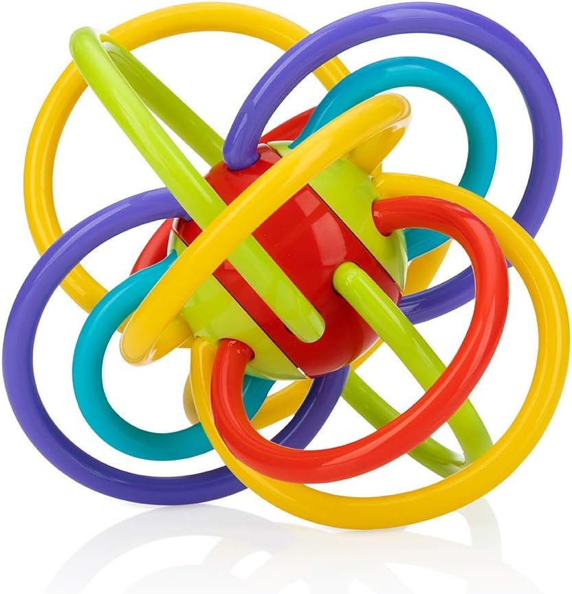 Lots A Loops Teething Ring – Soothing Teether | Built-in Rattle Toy | Refrigerator Safe | Suitable from 3 Months Plus