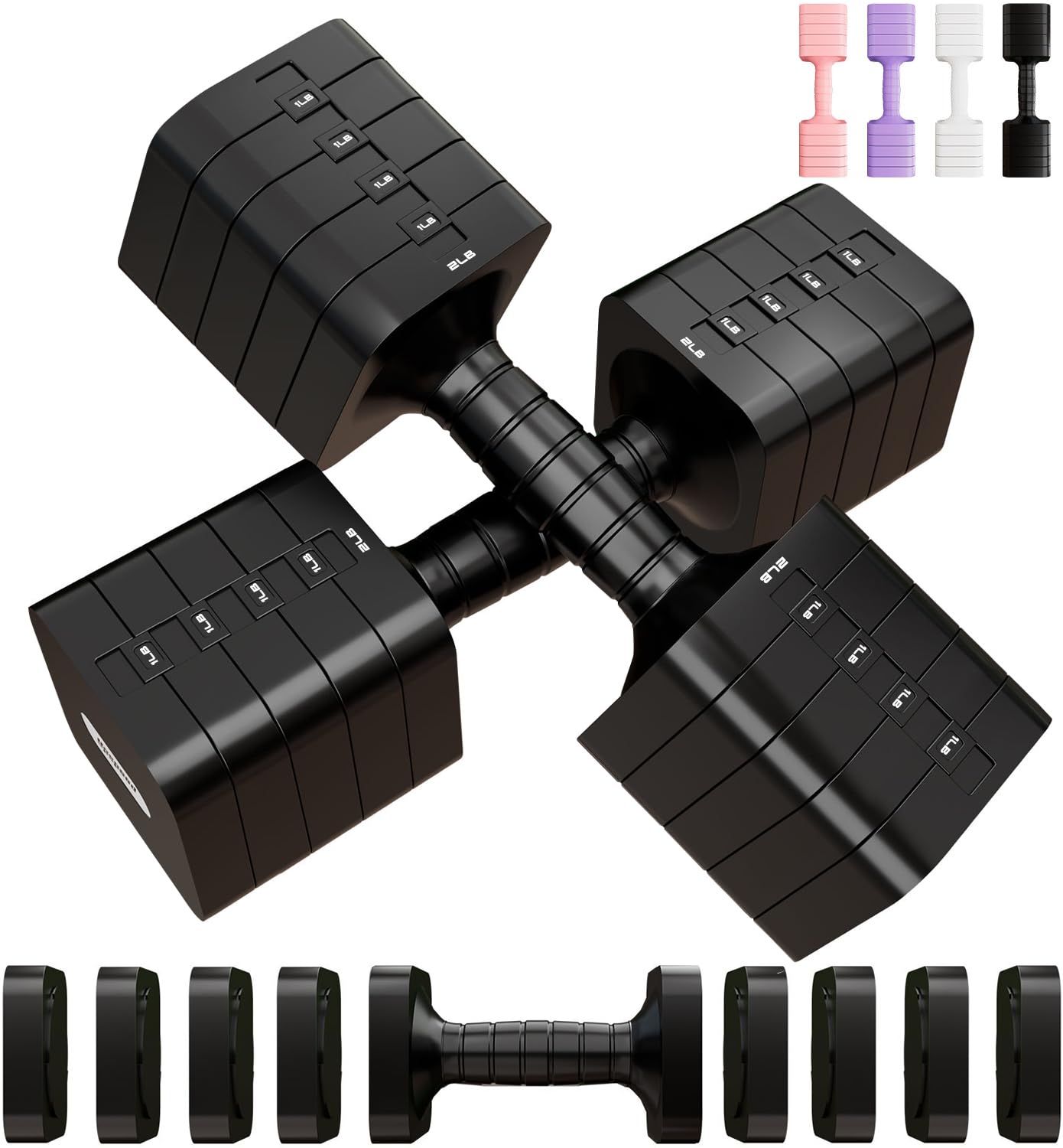 Adjustable Dumbbell Set for Women Men 16LB 20LB Hand Weights Dumbbells Sets Woman Exercise Fitness dumbbell Adjust dumbbells