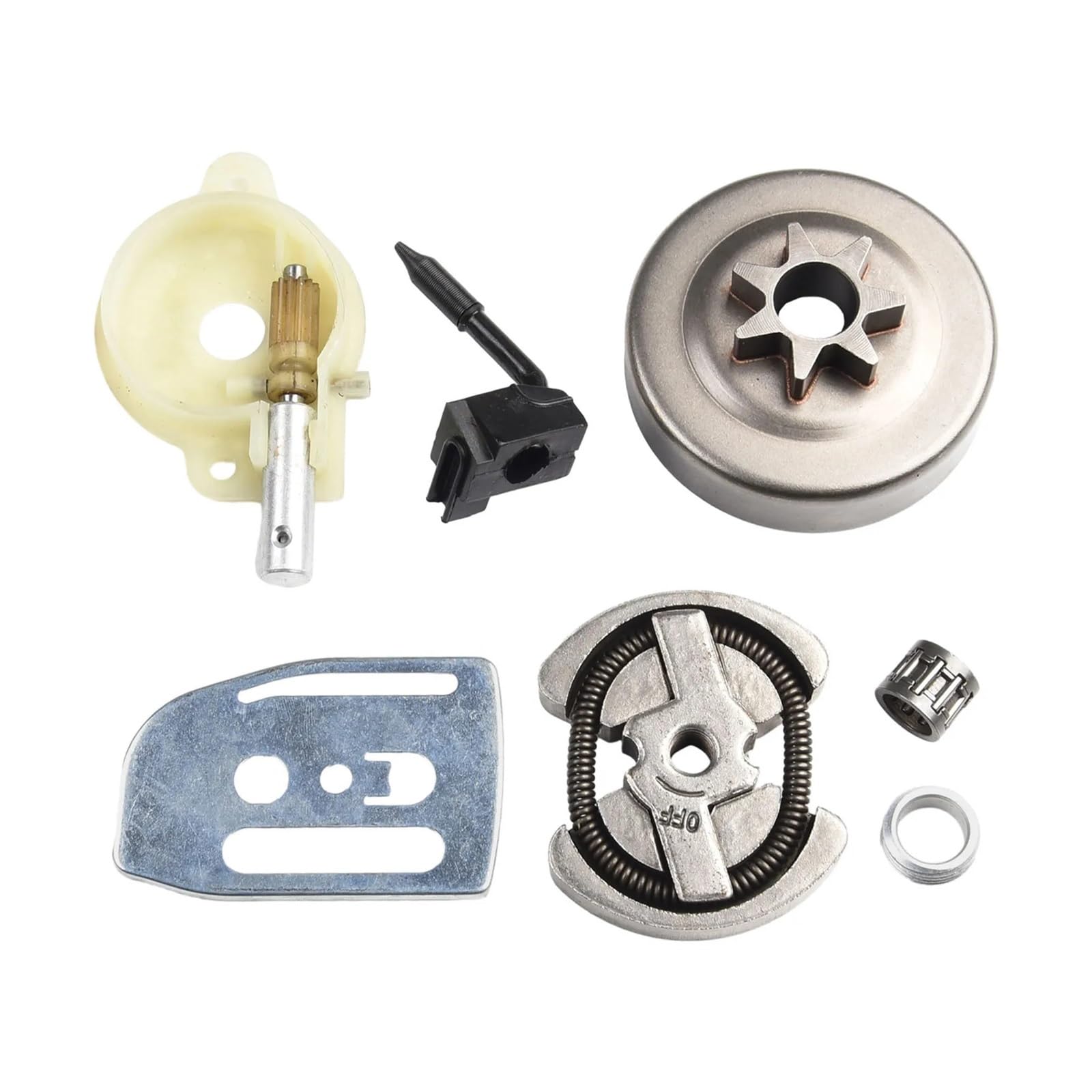 Kit de tambor de embrague de engranaje de engrasador de bomba de aceite for motosierra 41 136 137 142 141, accesorios de equipos eléctricos, Kit de piezas de sierra de cadena