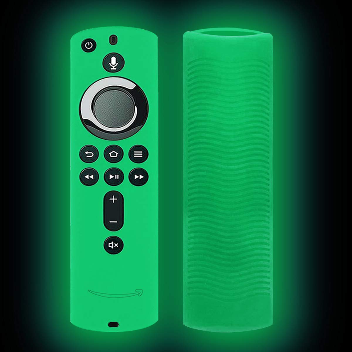 Silicone Cover Case for TV Firestick 4K / TV (3rd Gen) Compatible with All-New 2nd Gen Remote Control (Glowgreen)