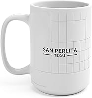 Vista 3 de San Perlita, Texas TX Map Mug (15 oz)
