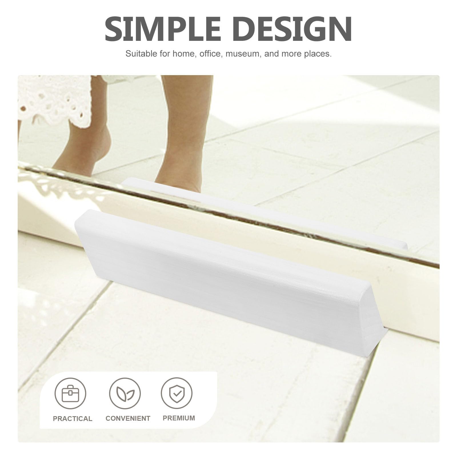Veemoon Soporte de Espejo de Piso de Madera Blanco Base Antideslizante para Exhibición de Decoraciones en Bares y Restaurantes, Resistente y Elegante