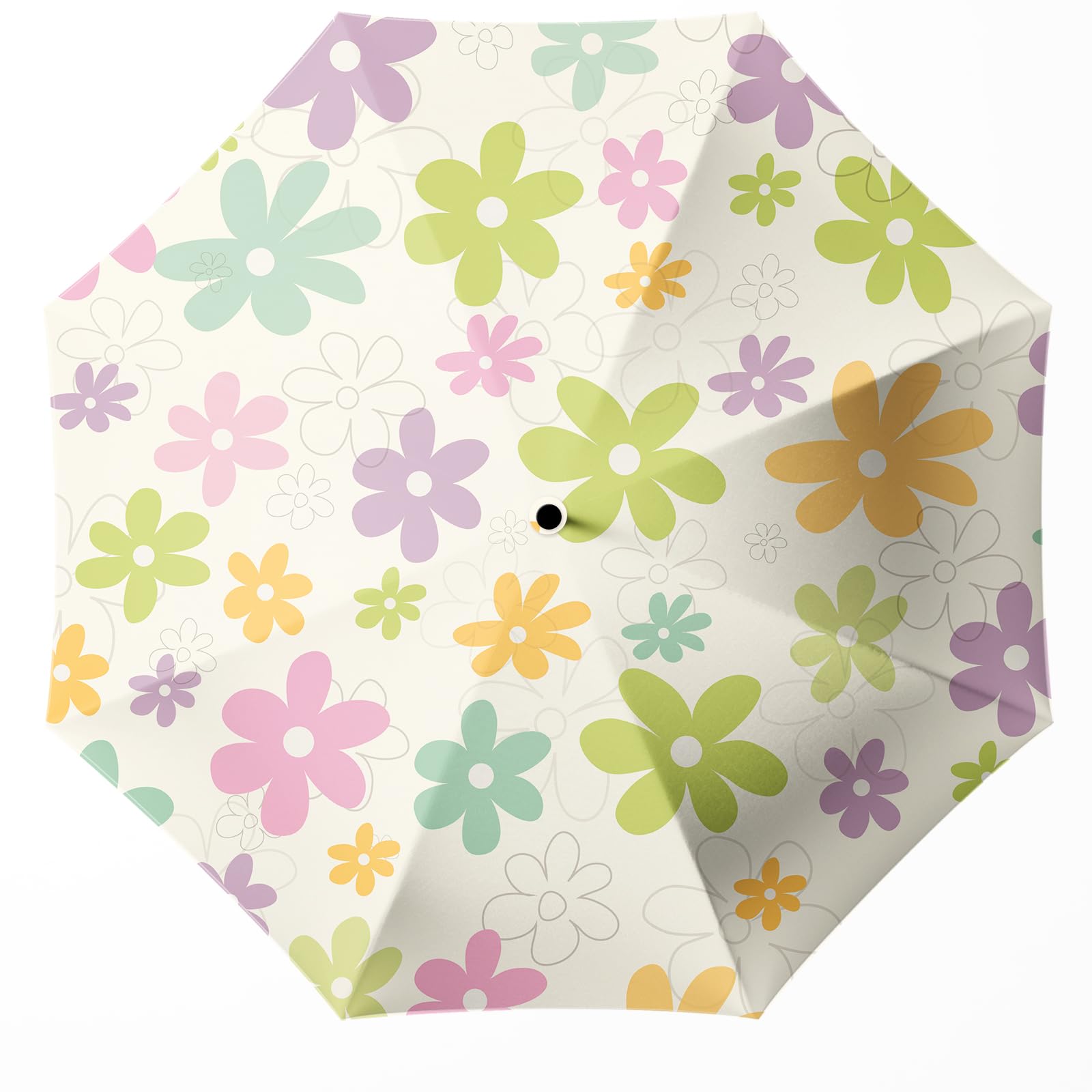 WSZYNDF Small Compact Travel Automatic Folding Umbrella for Women, Portable Lightweight, Rain, Wind, UV Sun Shade