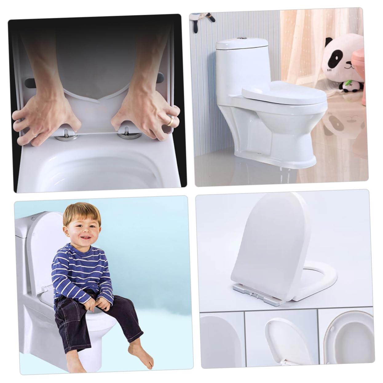 WOONEKY Asiento de Inodoro U Shape Reductor Wc para Niñas de Instalar y Limpiar Material Duradero y para Entrenamiento de Baño