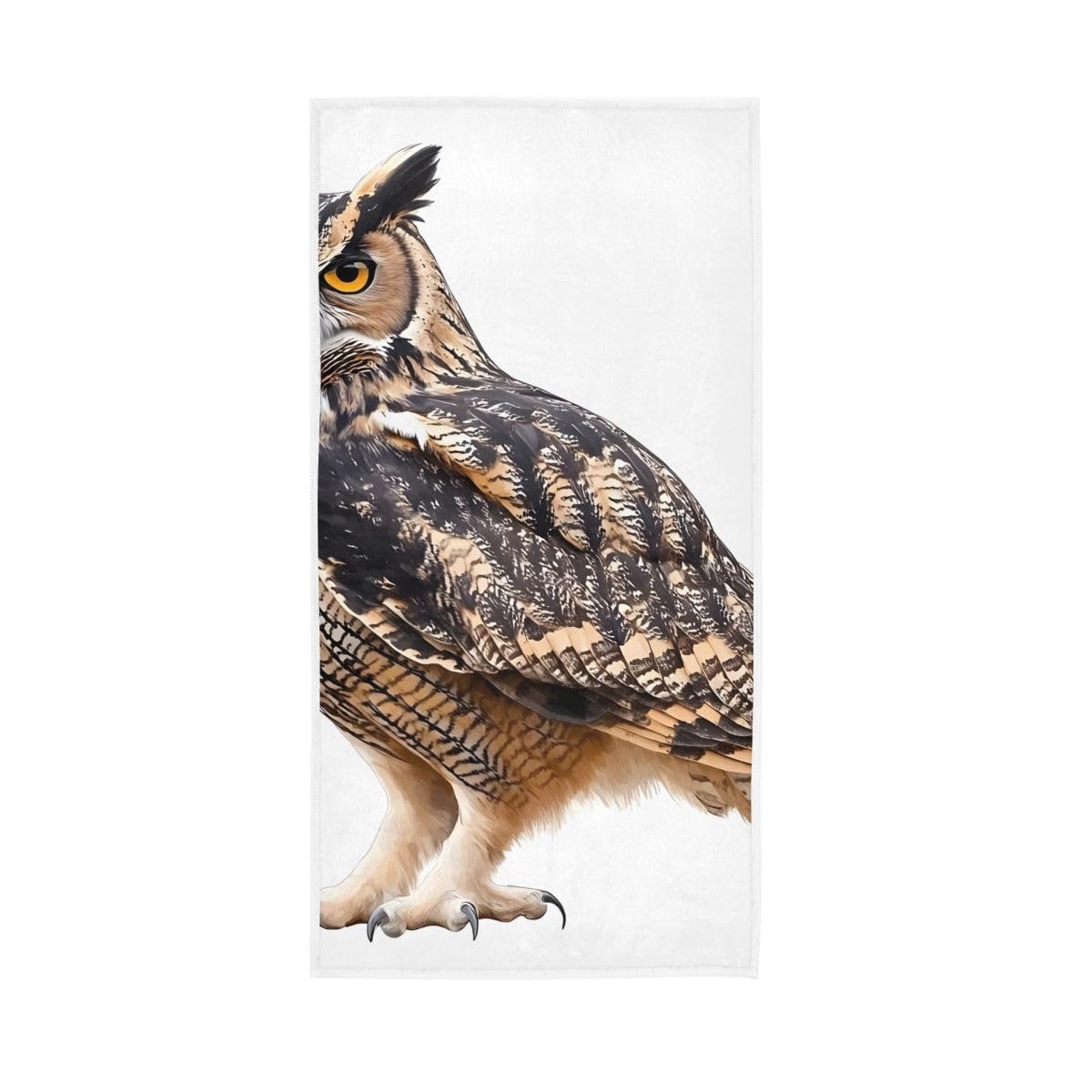 LSRCPD Owl Hand Towel, Multipurpose Cotton Hand Towels for Hand, Face, Hair, Bath 15 x 30 Inches