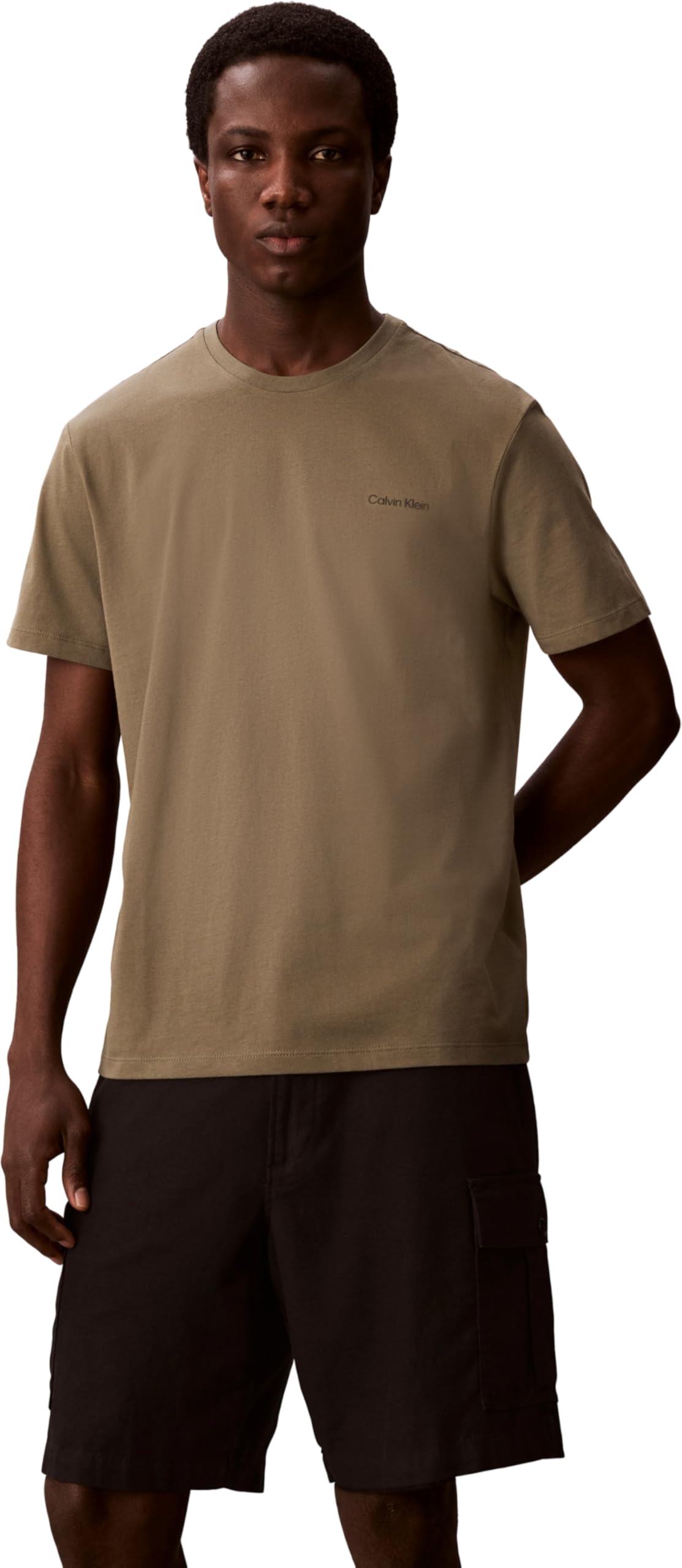 Calvin Klein Men's T-Shirt - Dusty Olive - XL