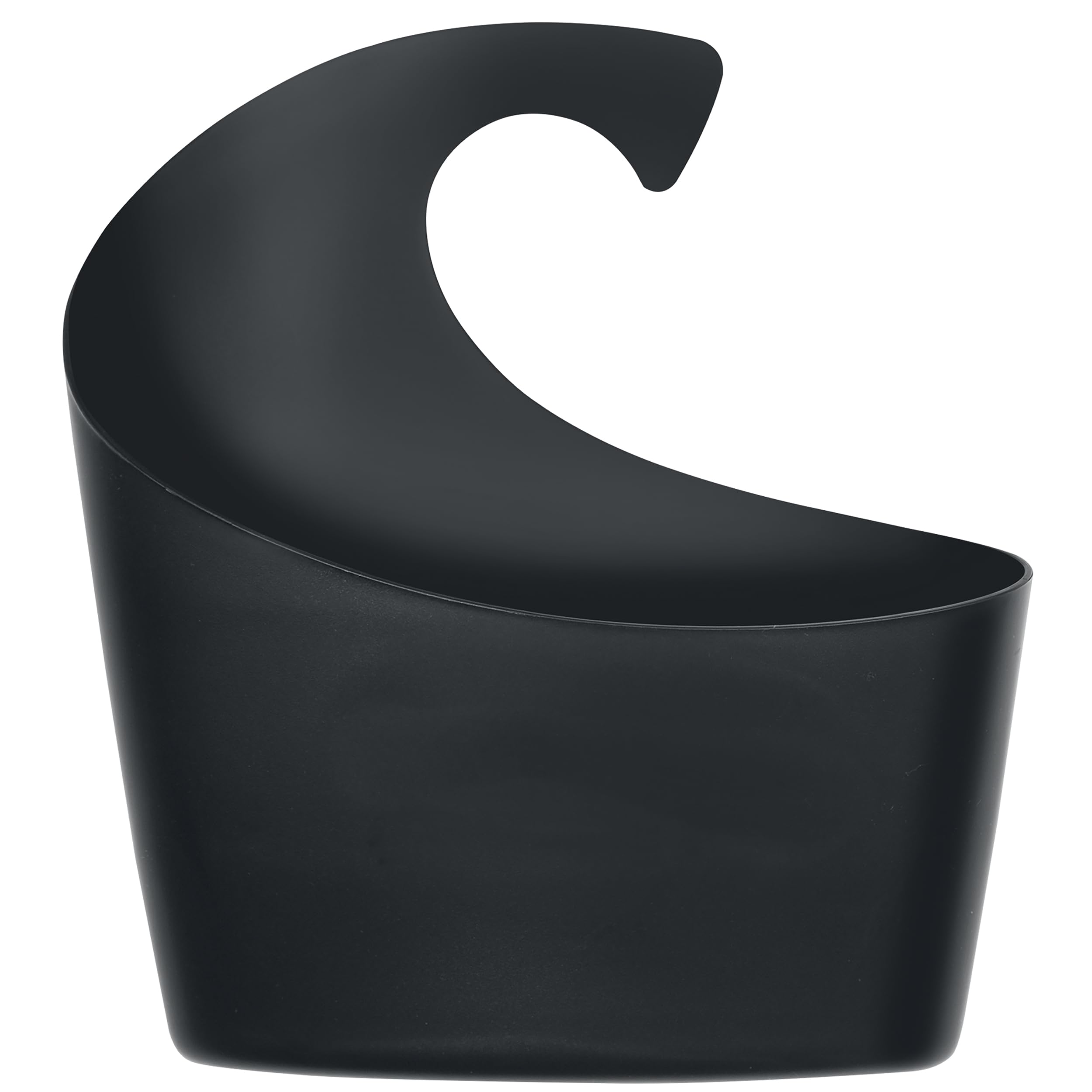 SPIRELLA Sydney polypropylene basket, bathroom accessories, Polypropylene, Black, 25 x 22.5 x 8.5 cm