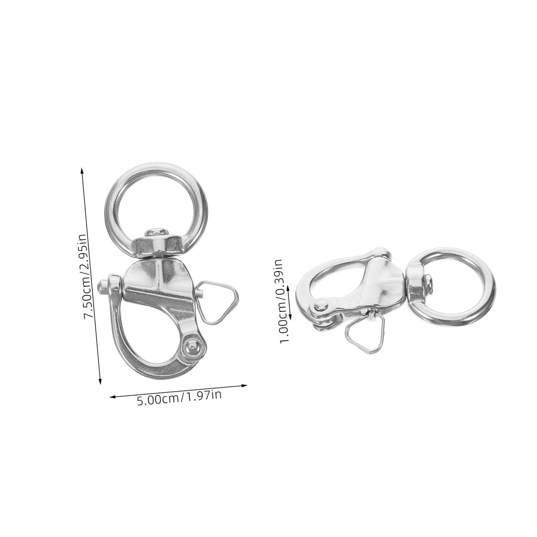 POPETPOP Ding Stainless Steel Quick Release Clip Swivel Buckle Versatile Outdoor Diving Shackle for Camping and Hiking Activities Lightweight and Easy to Use